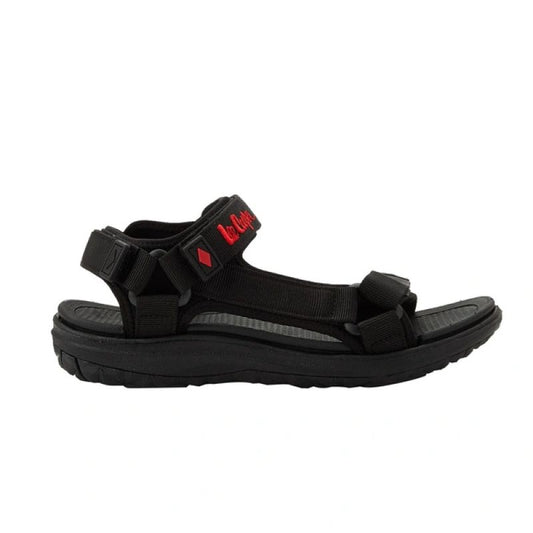 Lee Cooper women's shoes with velcro straps for summer beach sandals, lightweight black Lee Cooper