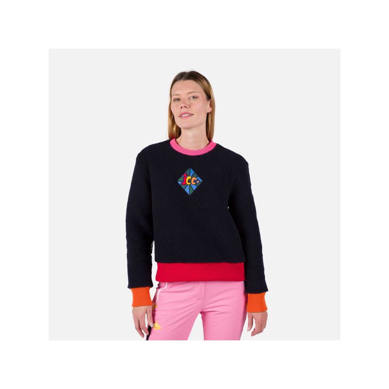 Rossignol W Lumy Fleece Sweatshirt Blue Import z PMSport Your Sports Performance