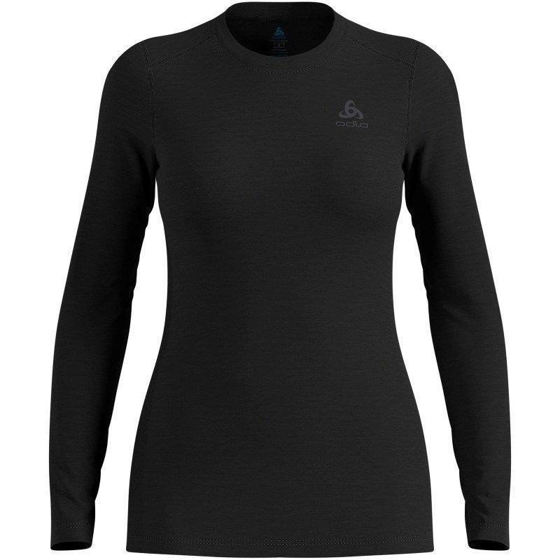 ODLO Merino 160 BL Top Crew Neck Women's T-Shirt L/S Size S Black Odzież militarna/Bielizna termoaktywna Your Sports Performance