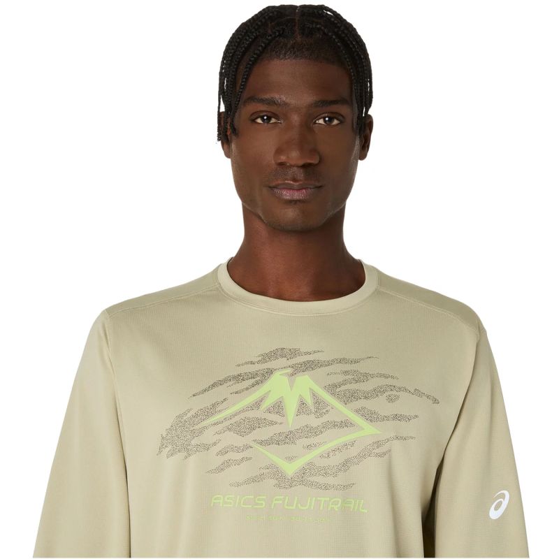 ASICS Fujitrail Logo LS Top 2011D391-300 Green L In preparation Your Sports Performance