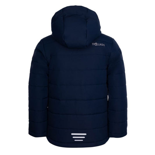 Trollkids Kids Hemsedal Snow Jacket XT Waterproof Hooded Ski Jacket Navy Blue (513-164) In preparation Your Sports Performance