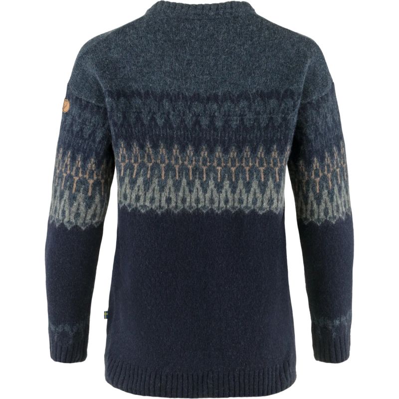 Fjällräven Övik Path Knit W women's jacquard knit sweater navy blue (F86992-555-560) In preparation Your Sports Performance