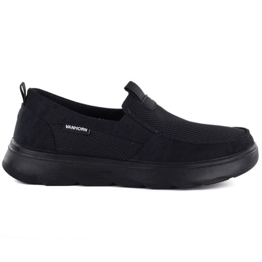Men's slip-on shoes, black, Vanhorn WN32302 VanHorn