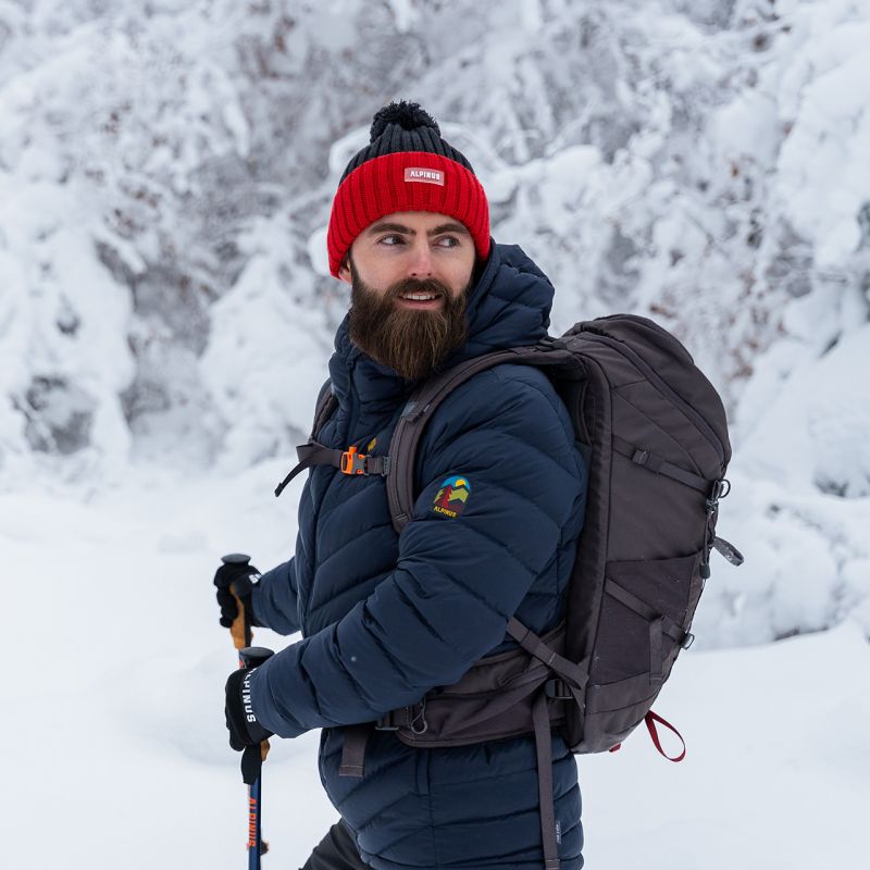 Alpinus Matind Hat Red gray-red A8-R Clothing/Outdoor/Czapki, szaliki, rękawiczki, maski/Alpinus Your Sports Performance