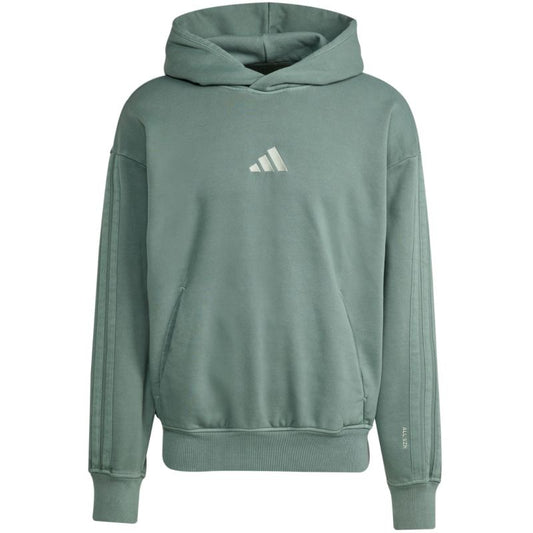 Men's adidas sweatshirt A SZN W FL HD green JL6538 In preparation Adidas