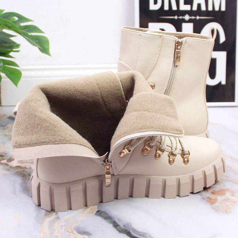Insulated platform boots Potocki W WOL108B beige Footwear/Outdoor/Potocki Your Sports Performance