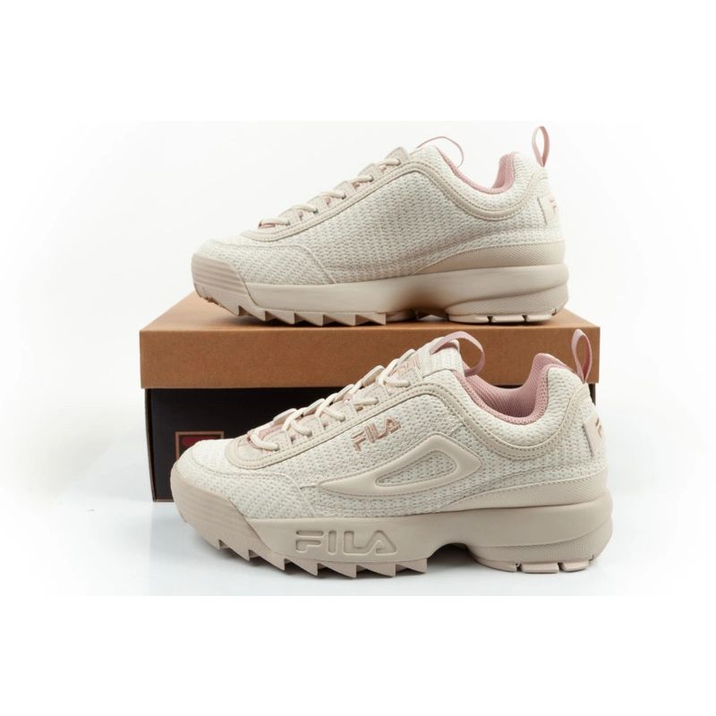 Fila Disruptor women's shoes sports sneakers fashionable beige comfortable Fila