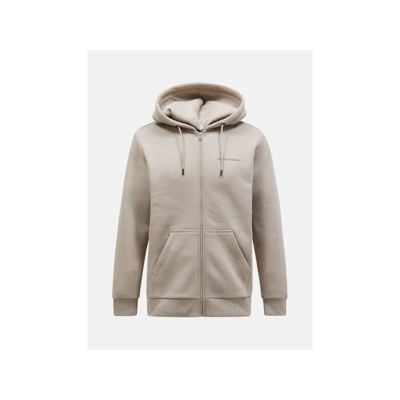 Peak Performance M Original Small Logo Zip Beige Sweatshirt Import z PMSport Your Sports Performance