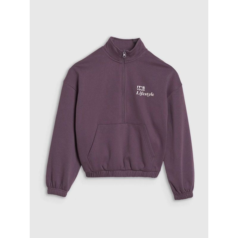 Girls' sweatshirt without zipper, without hood 4F 4FJRSS25TSWSF2058-50S *Kategoria tymczasowa Your Sports Performance