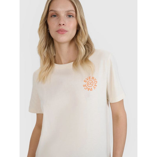 Women's oversize printed T-shirt 4F 4FWSS25TTSHF1994-11S *Kategoria tymczasowa Your Sports Performance