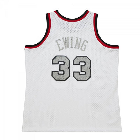 Mitchell & Ness NBA Cracked Cement Swingman Jersey Knicks 1991 Patrick Ewing M TFSM5934-NYK91PEWWHIT Clothing/Lifestyle/T-shirts/Mitchell & Ness Your Sports Performance