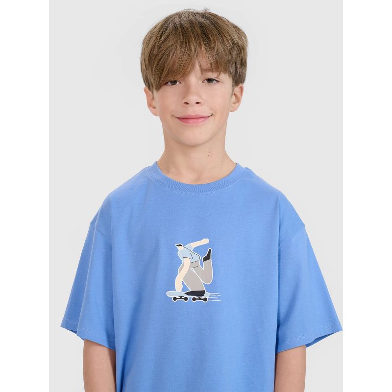 Boys' t-shirt with print 4F 4FJRSS25TTSHM2641-33S *Kategoria tymczasowa Your Sports Performance