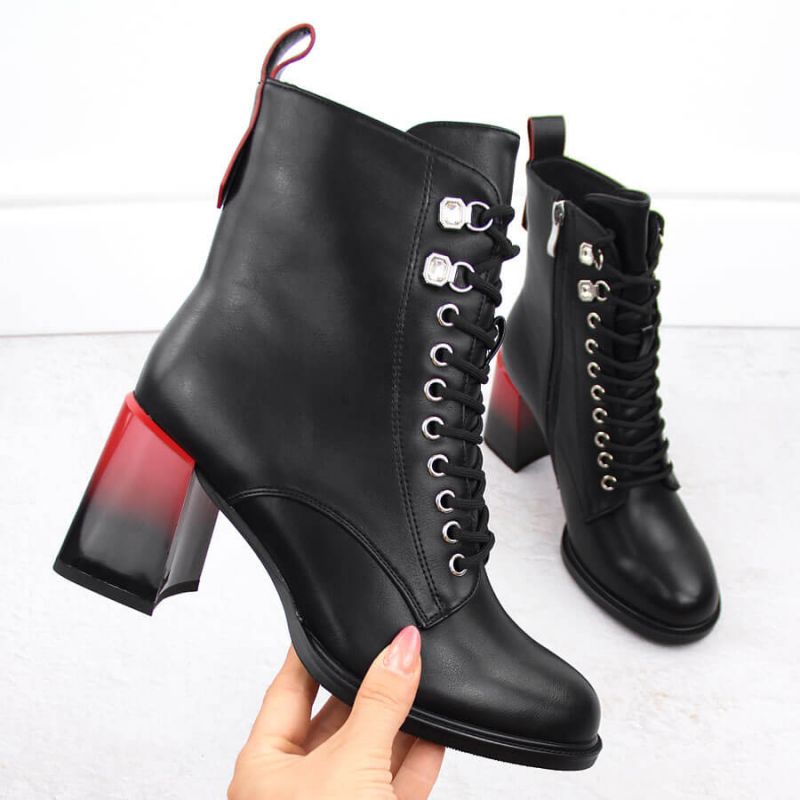 D&A S.Barski ankle boots with decorative heel Premium Collection W MR880-132 OLI270 Footwear/Lifestyle/S.Barski Your Sports Performance