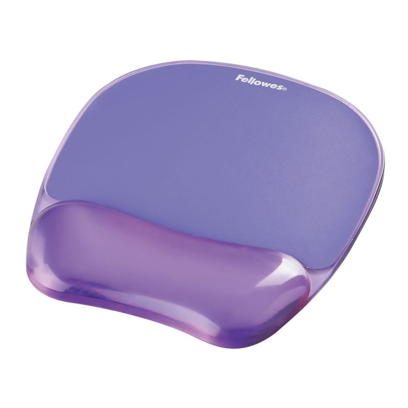 Fellowes CRYSTAL Mouse Pad and Wrist Rest Gel Purple In preparation Your Sports Performance