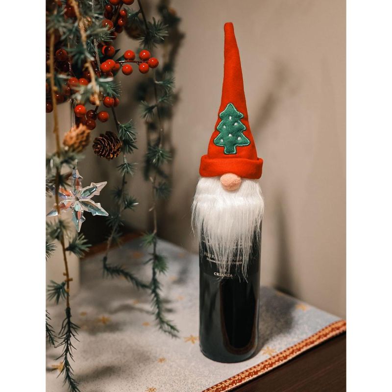 CHRISTMAS DECORATION SANTA CLAUS BOTTLE COVER CUTLERY NAPKINS Dom I Ogród/Dom/Dekoracje/Dekoracje Bożonarodzeniowe/Czapki, Stroje Mikołaja Your Sports Performance