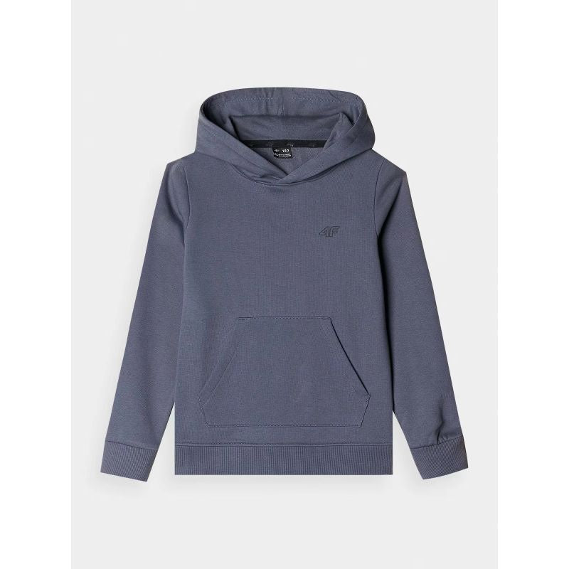 Boy's sweatshirt with hood, open, 4F Junior 4FJWMM00TSWSM1292-25S *Kategoria tymczasowa Your Sports Performance