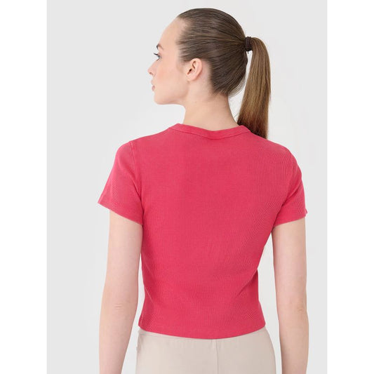 Women's slim ribbed t-shirt 4F 4FRSS25TTSHF2696-54S *Kategoria tymczasowa Your Sports Performance