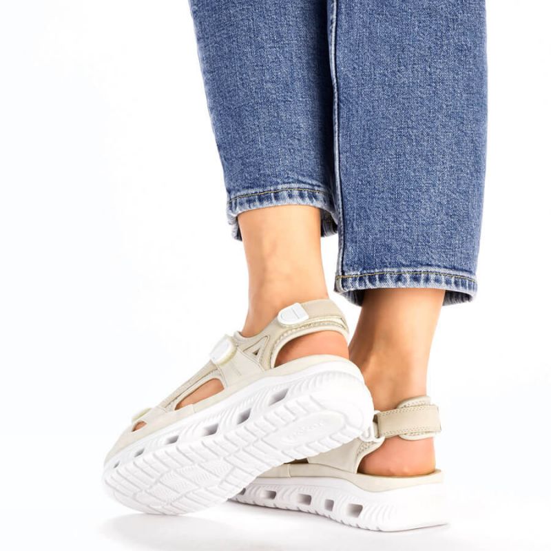 Comfortable Velcro sandals Rieker W RKR691 beige Footwear/Lifestyle/Rieker Your Sports Performance