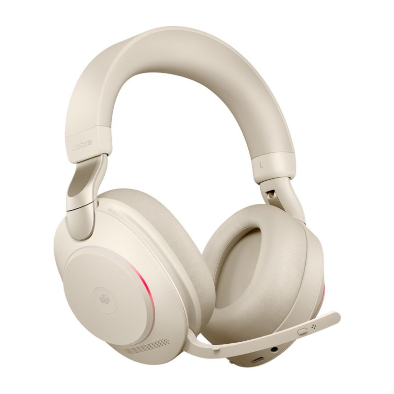 Jabra Evolve2 85 MS Stereo Link380a Over-Ear Headphones, Beige In preparation Your Sports Performance