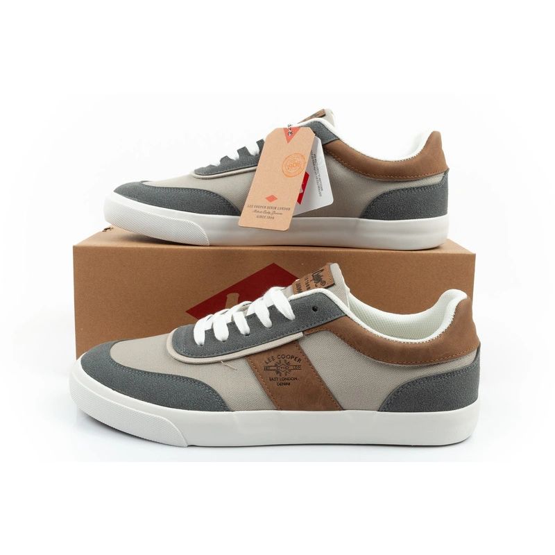 Lee Cooper men's sneakers, fashionable, comfortable, durable, gray Lee Cooper