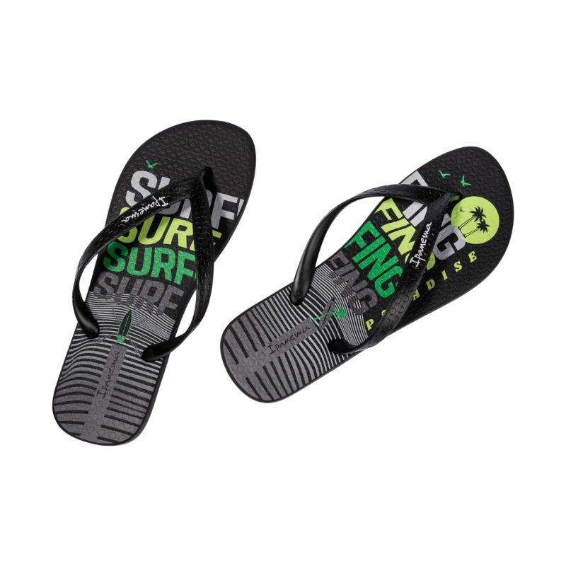 Ipanema Graphics Men's Flip-Flops Black and Green 83532-AP253 In preparation Your Sports Performance