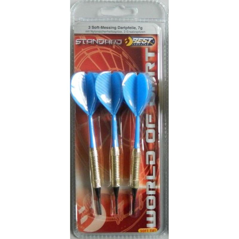 DARTS PLASTIC DARTS 3 PCS SAFE BEST SPORTING - BLUE Sport/Sporty Towarzyskie/Dart Your Sports Performance