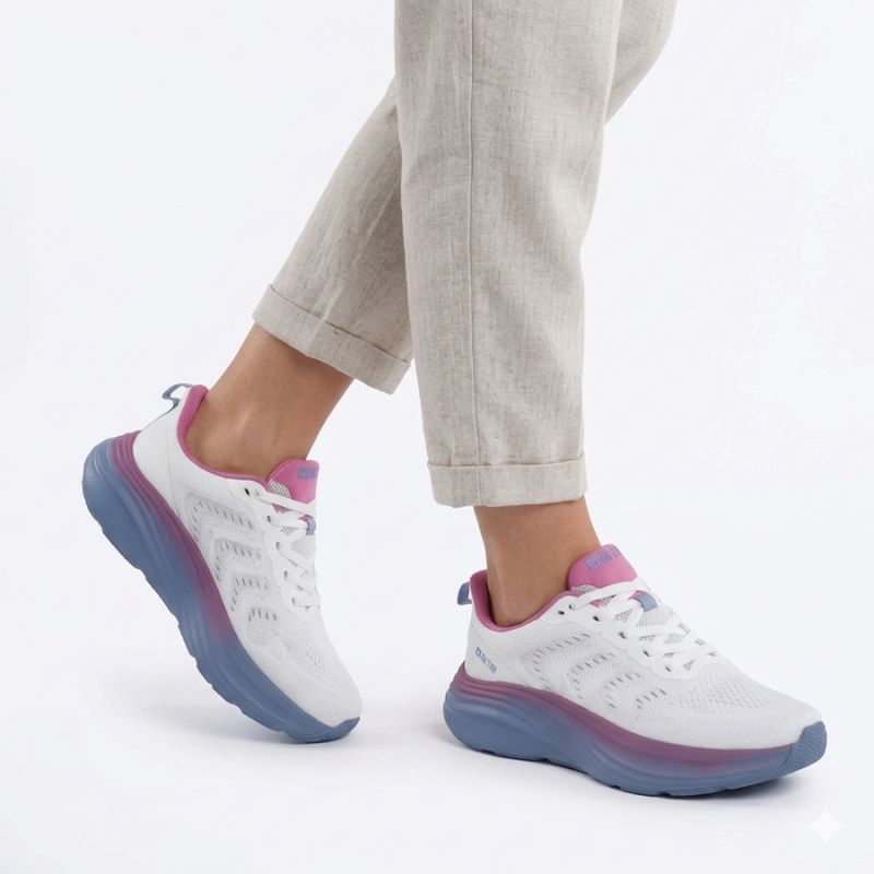 Women's white platform sneakers Big Star TT274046 Big Star