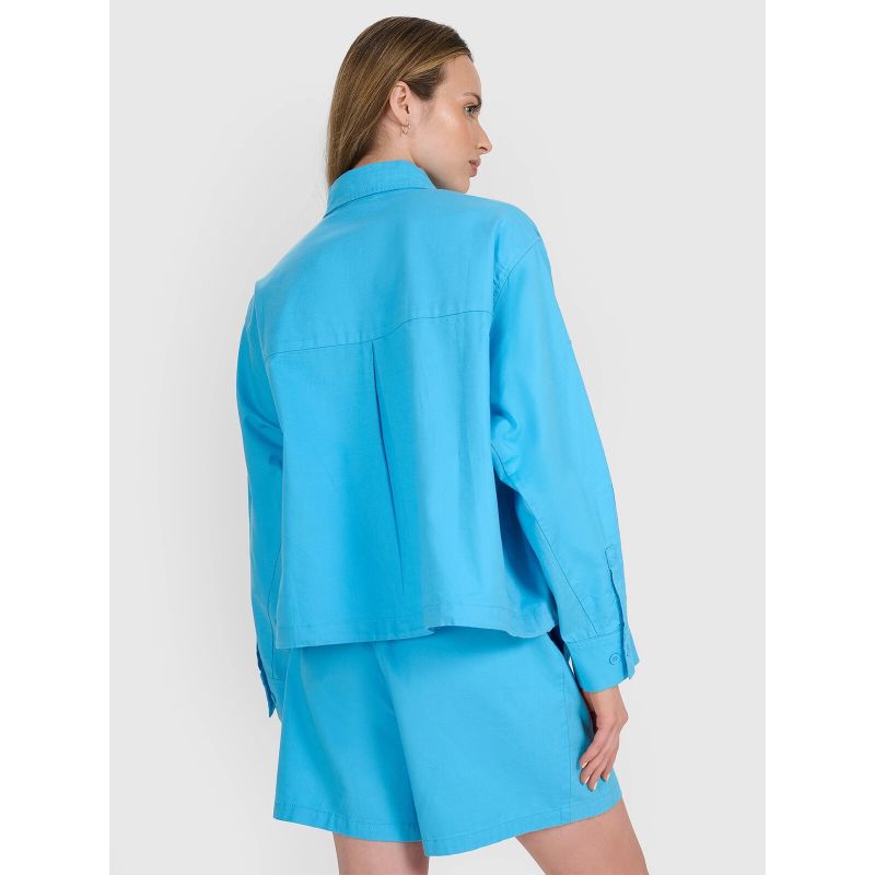 Women's oversize shirt with collar 4F 4FRSS25TSHIF130-33S *Kategoria tymczasowa Your Sports Performance