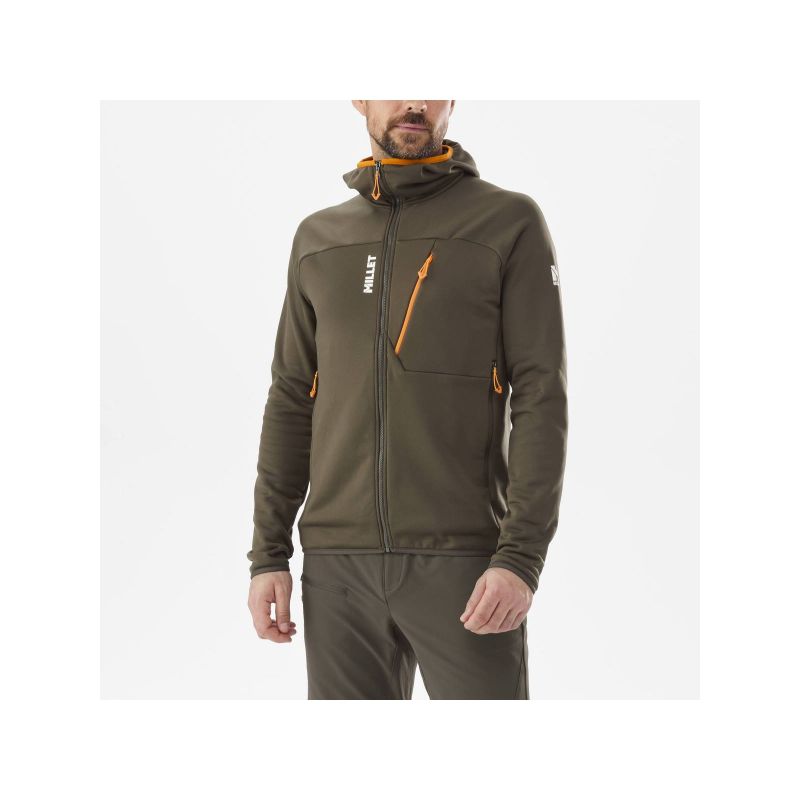 MILLET M Seneca Fleece Hoodie Jacket Green Import z PMSport Your Sports Performance