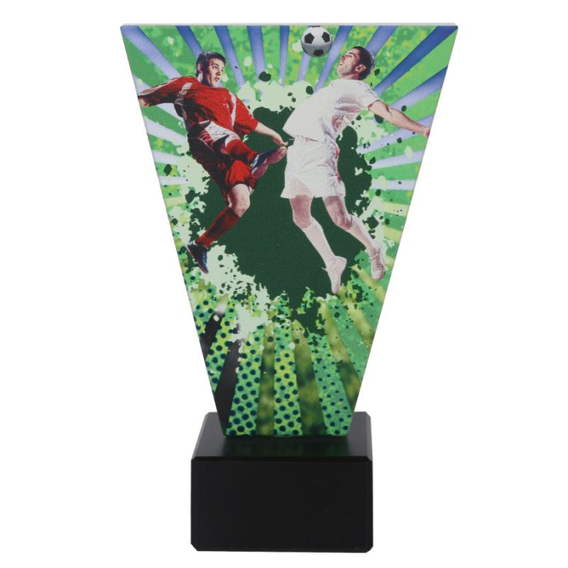 Glass football trophy Triumph In preparation Your Sports Performance