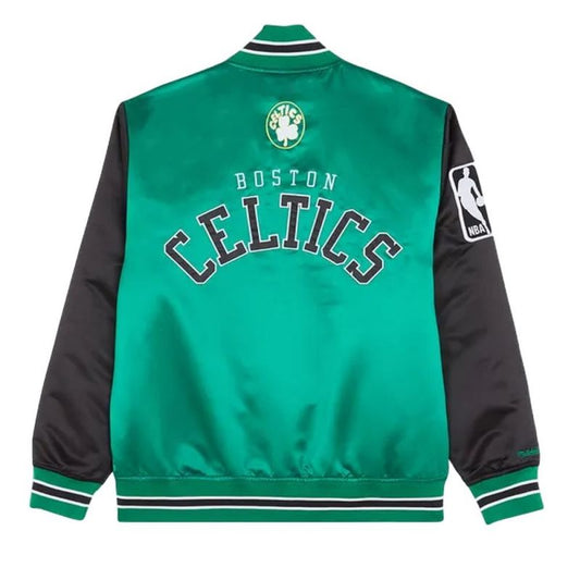 Mitchell & Ness NBA Boston Celtics Primetime Heavyweight Satin Jacket Vintage Logo Celtics M JK8453-BCEKYGN Clothing/Lifestyle/Mitchell & Ness Your Sports Performance