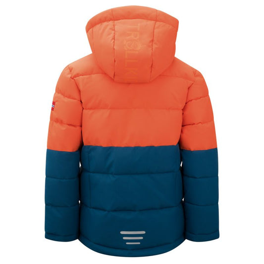 Trollkids Kids Gryllefjord Waterproof Winter Jacket Orange/Blue (365-428) In preparation Your Sports Performance