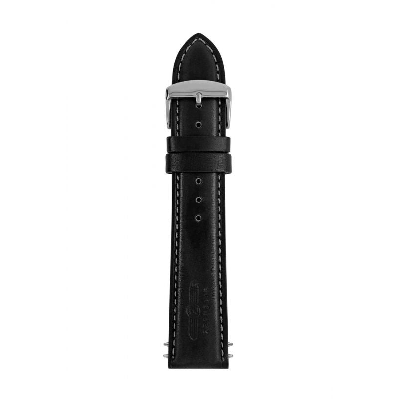 Zeppelin Leather Strap, Black 22mm Akcesoria sportowe i turystyczne/Zegarki sportowe Your Sports Performance