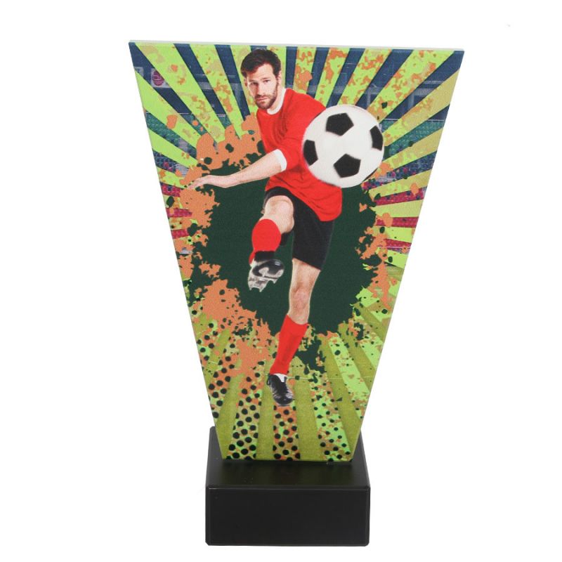 Glass football trophy Triumph In preparation Your Sports Performance