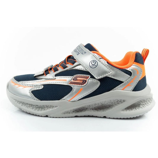 Skechers Glow Strider LED Children's Sports Shoes for Boys Silver Skechers