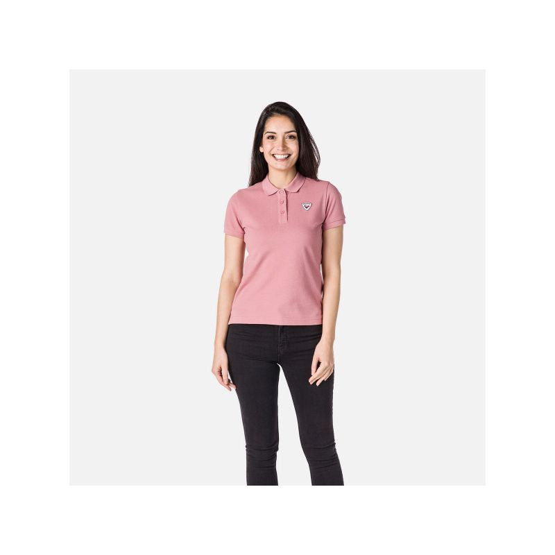 ROSSIGNOL W Logo Polo Shirt Pink Import z PMSport Your Sports Performance