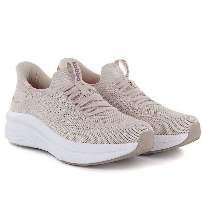 Beige women's platform sneakers Kobbo Vinceza 102421 Kobbo