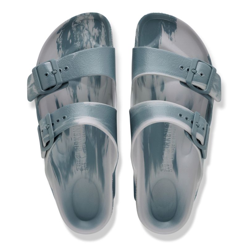 Birkenstock women's ARIZONA EVA 1031331 BASALT GRAY/STONE COIN MULTI flip-flops (narrow width)