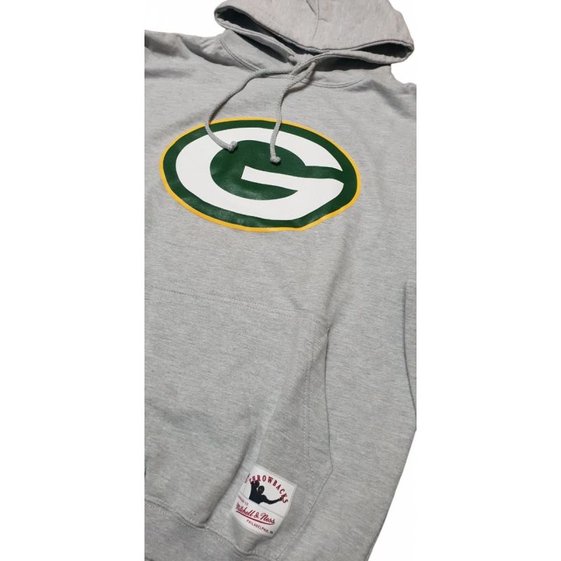 Mitchell & Ness Team Logo Hoody Green Bay Pacers M HDSSINTL1052-GBPGREY Clothing/Lifestyle/Mitchell & Ness Your Sports Performance