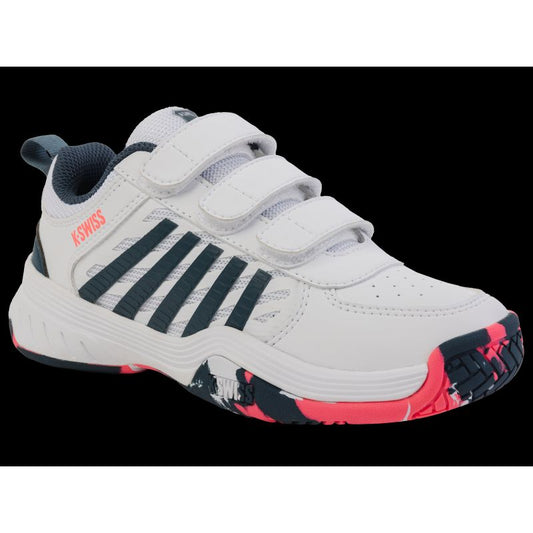 K-swiss sneakers COURTEXPRESS2STRAP WHITE/STARGAZER/NEON BLAZE-M (54495-129-M) K- Swiss