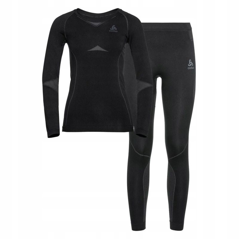 Thermal underwear - Odlo Set long ACTIVE WARM SET size 164cm Black Odzież militarna/Bielizna termoaktywna Your Sports Performance