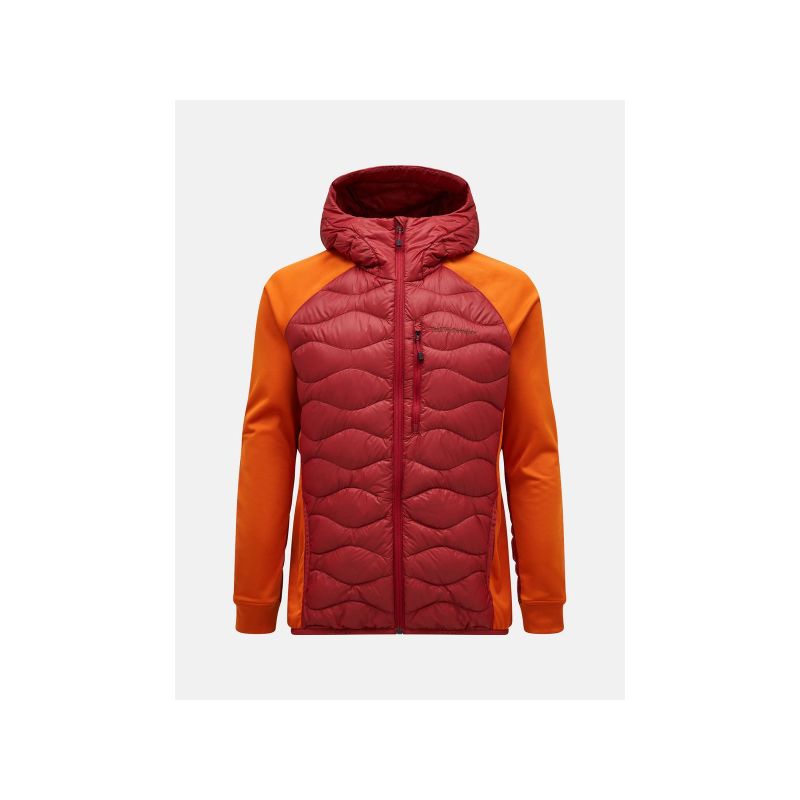 Peak Performance M Helium Down Hybrid Hood Down Jacket Burgundy Import z PMSport Your Sports Performance