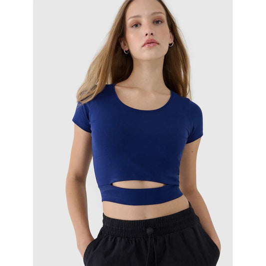 Women's crop top plain t-shirt 4F 4FRSS25TTSHF2695-31S *Kategoria tymczasowa Your Sports Performance