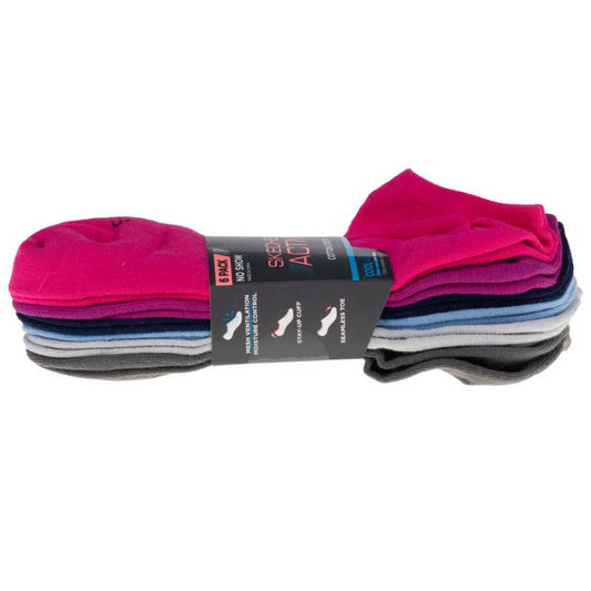 Skechers 6pk Womens No Show Socks S114230-MULT Multicolored 36-40 In preparation Your Sports Performance