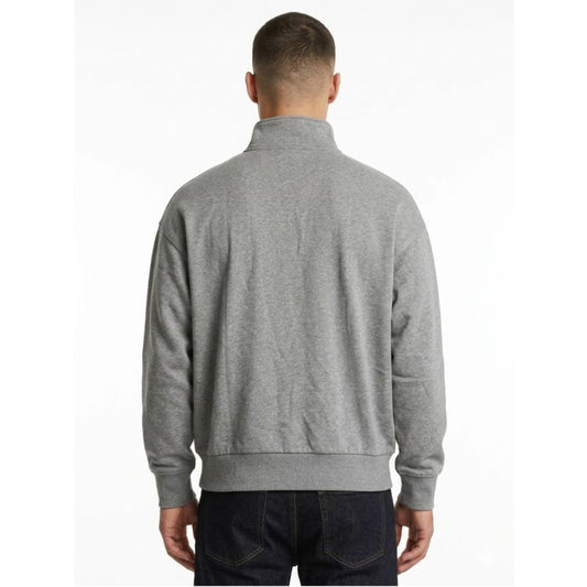 Calvin Klein Zip Fleece Hoodie Logo Tape Grey Heather - LZ04RE285G-P7E Calvin Klein