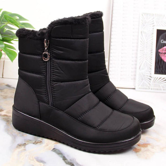 Insulated snow boots with a zipper NEWS W EVE377A black Footwear/Outdoor/News Your Sports Performance