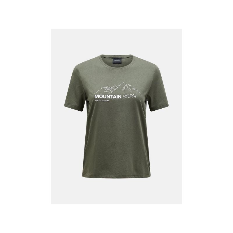Peak Performance W Explore Graphic Tee Green Import z PMSport Your Sports Performance