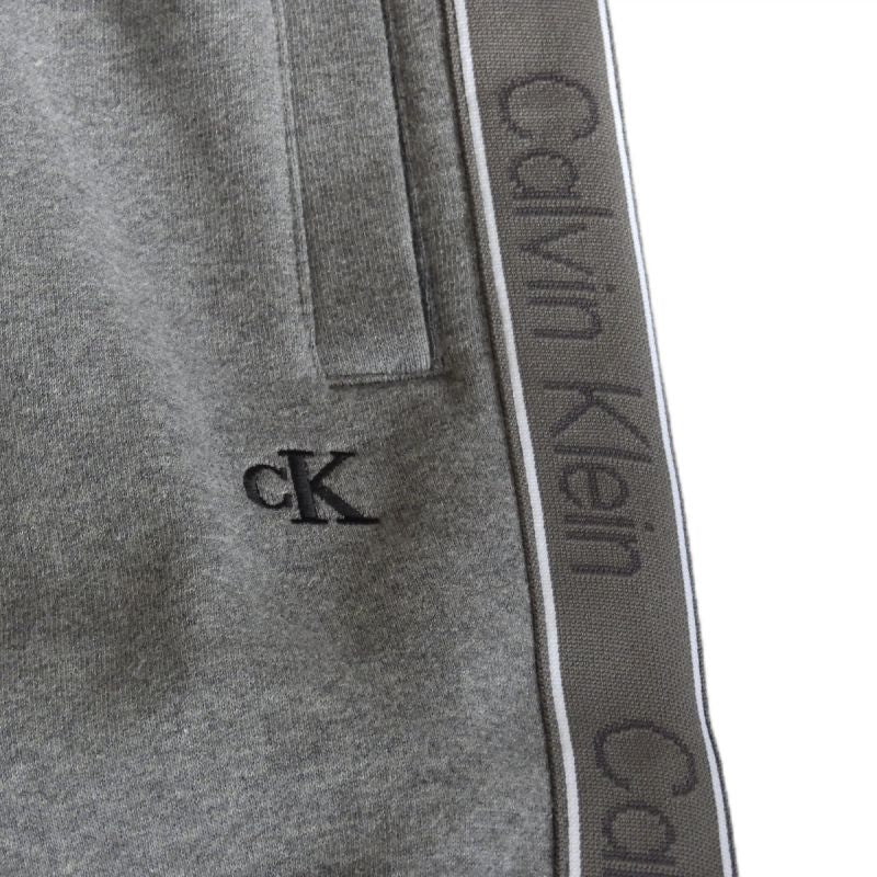 Calvin Klein Fleece Logo Tape Jogger Grey Heather Sweatpants - LZ04LE291G-P7E