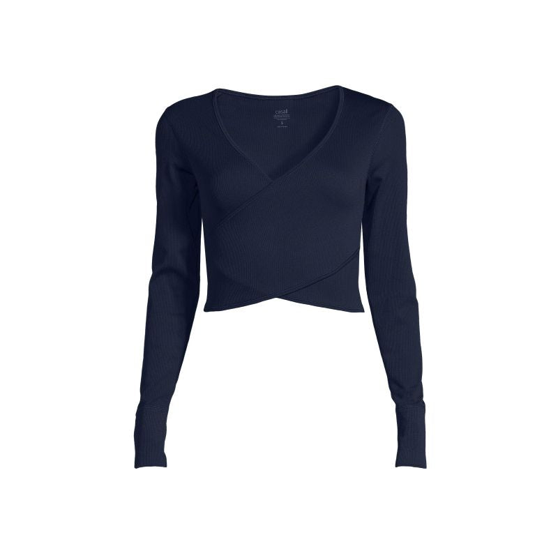 CASALL Seamless Rib Wrap Longsleeve core blue T-shirt Import z PMSport Your Sports Performance