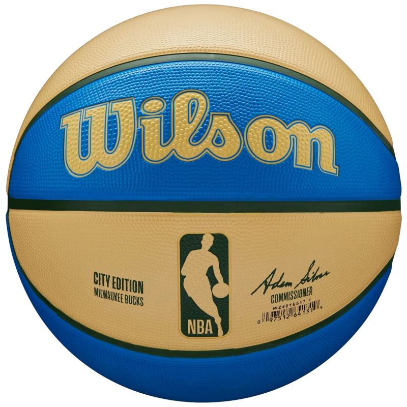 Wilson NBA Team City Edition Milwaukee Bucks Ball WZ4016517ID basketball Accessories/Balls/Basketball Your Sports Performance